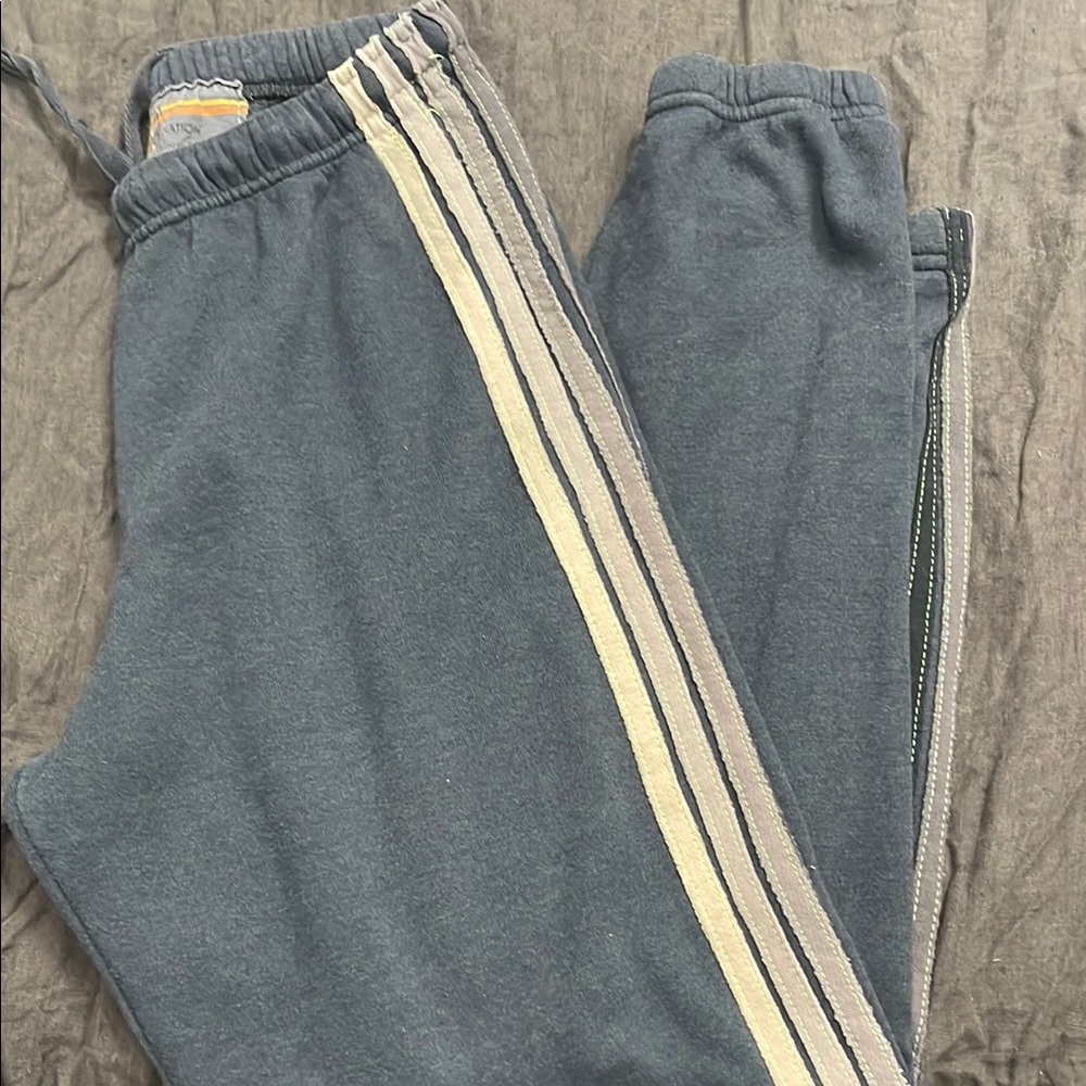 Grey Joggers with Striped Detail